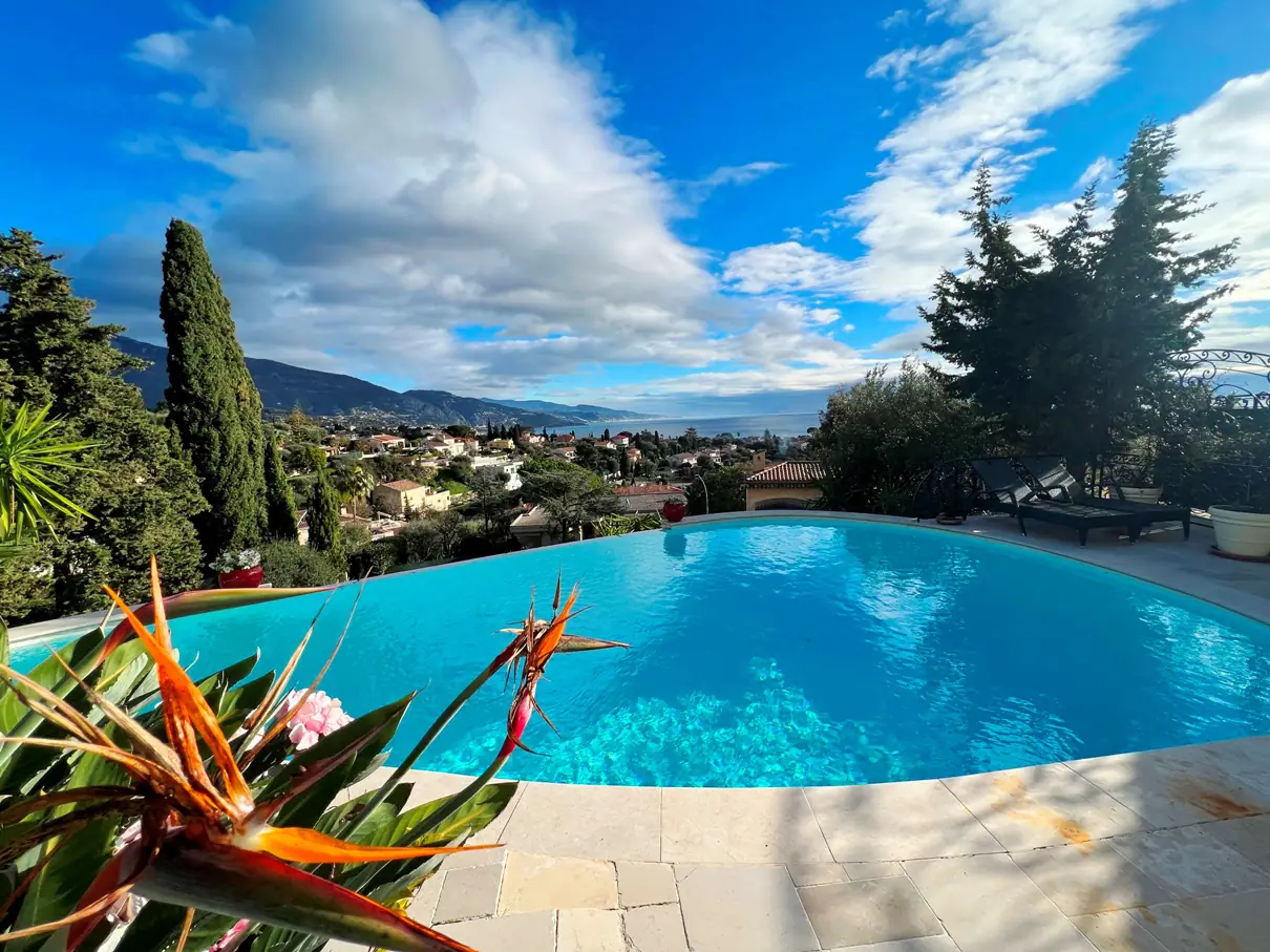 Luxuy villa with a pool and a sea view - 4