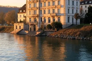 Unique riverfront hotel on Rhein river!